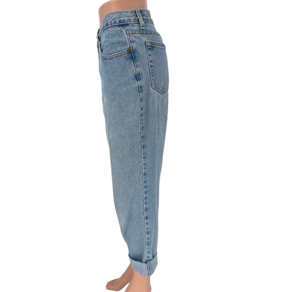 LA Blues Cotton Light Wash Classic Fit High Rise Straight Cropped Jeans Size 12P - Picture 2 of 6